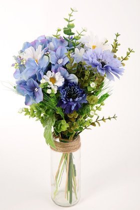 A bouquet of artificial flowers, a bouquet of wild flowers, a bouquet of grains 40 cm