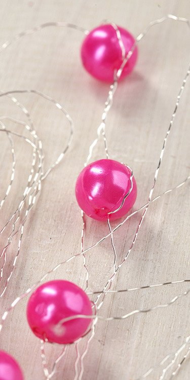  Garland pearls pink 180 cm