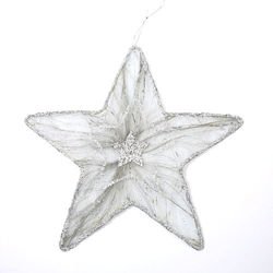 Organza star silver 40 cm