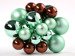 Glass balls on wire, 20- 30 mm, bunch of 18 pcs