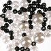 Pearls, decorative beads 50g black and white