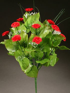 Blumenstrauß aus 12 roten Rosen 28 cm