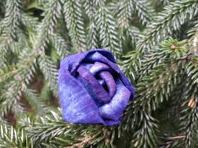 Rossario Blumen mini 3 cm 24 Stck - marineblau