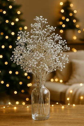 Artificial roses developed white WHITE 3 pcs / pack