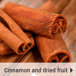 Cinnamon and dried fruits