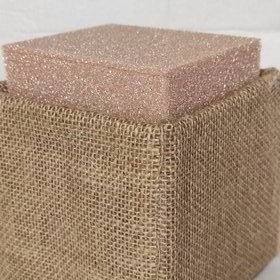 Sponge for dry and artificial plants in a jute 130/130 mm container, eco design