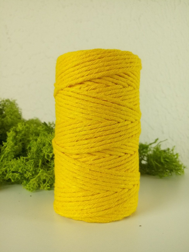 Yellow cotton string 100 g approx 40m strings Spring & Easter