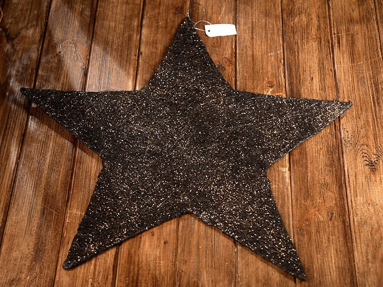 Decorative metal star brown-gold 60 cm