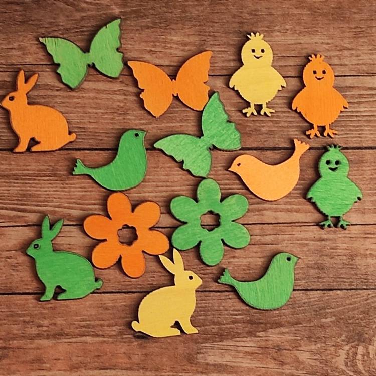 Easter wooden figurines, 24 pcs / pack PROMOTION