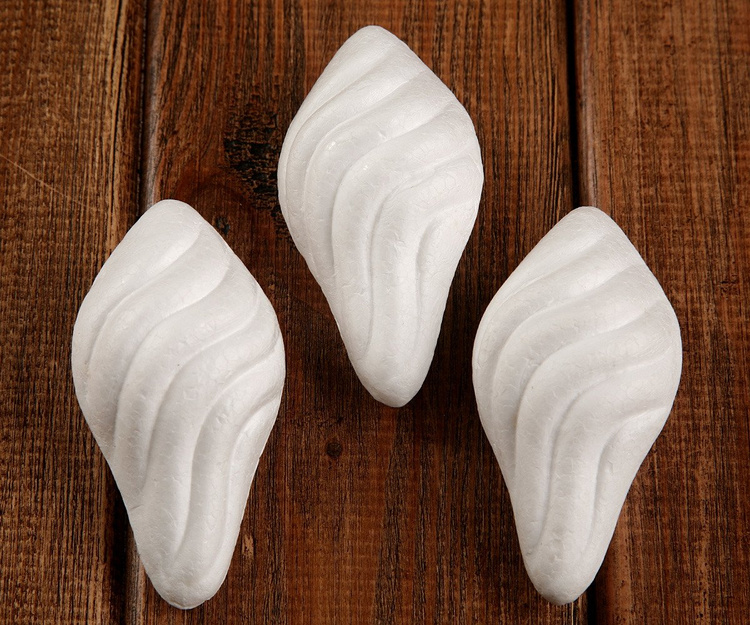 Styrofoam ball teardrop 6 pcs / pack 8 cm