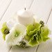 Cream-green composition with candle 15/15 cm