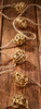 Garland of rattan balls "2cm" 200cm gold