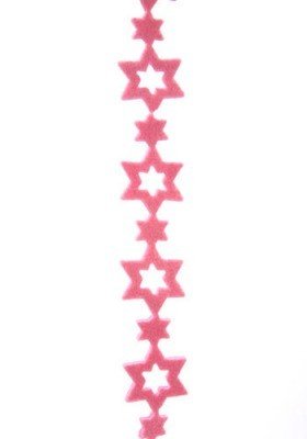 Filzgirlande - Sterne, Fuchsie 4 cm x 180 cm