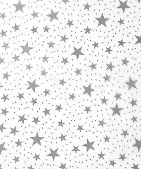 Folie 50 x 70 cm mit Sternen, 50 Blätter - silbern