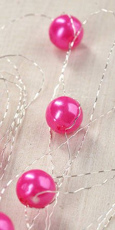 Girlande Perlen rosa 180 cm
