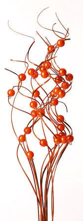 Ting-Ting, orange mit Perlen, Bündel, Höhe 40 cm