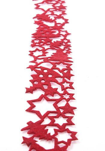 Filzgirlande - Sterne, Fuchsie 6 cm x 180 cm