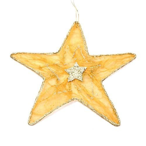 Goldene Organza Stern 25 cm