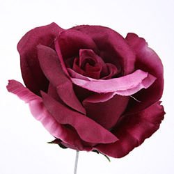 Künstliche Rosen entwickelt Köpfe BORDO - 3 Stück / Pack