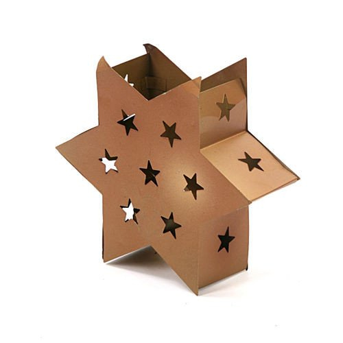 Lecuhter für Metalltealight kupferrot mit Fenster