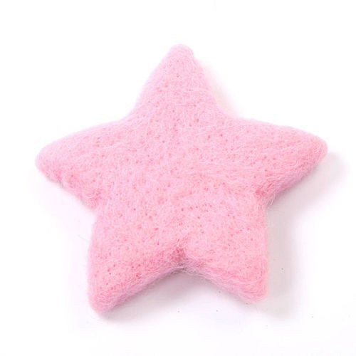 Set von 2 rosa Filzsternen 12 cm