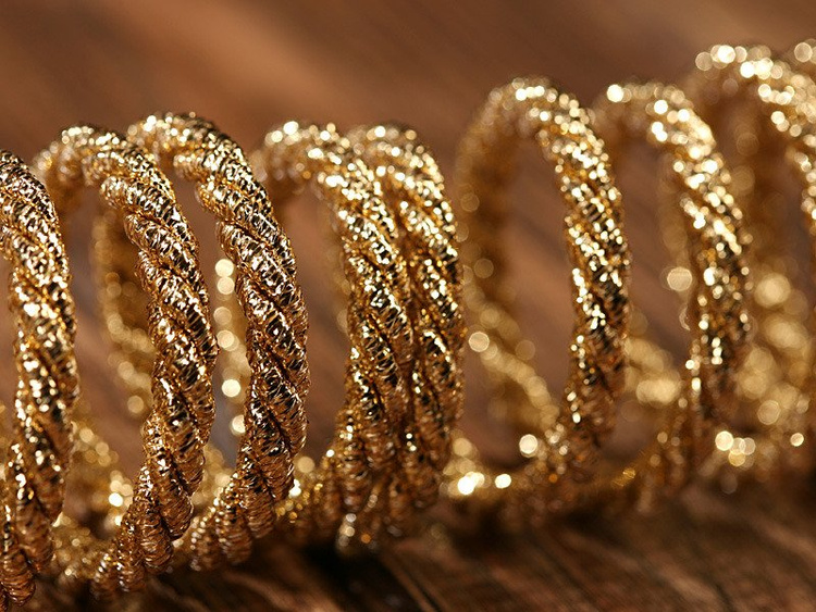 Twine 200 cm gold metallic