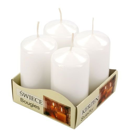 Weihnachtskerze 60/80 mm Kerzen 4er Set - creme