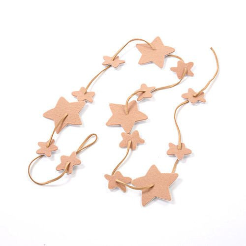 Girlande Wildledersterne Riemen 120 cm