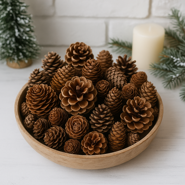 Set of dried cones: pine,pine,larch,douglas fir, beech 35-45 pcs.