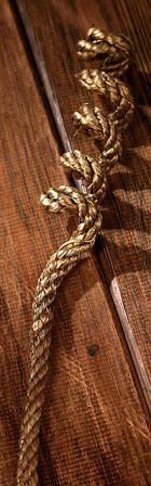 Seil mit einem Draht 50 cm - Goldene - 10 Stück / Pkg