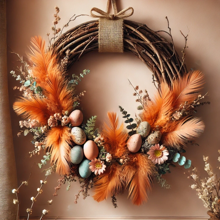 Feathers ca. 200 pcs - orange