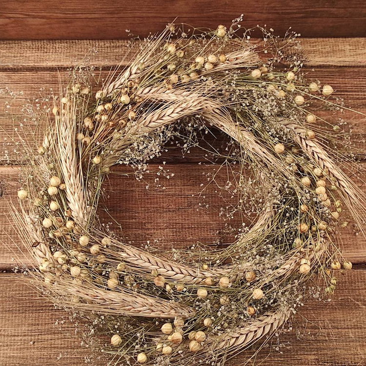 Bunch of grass, grains and linum, ca. 40 cm