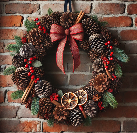 Kranz aus natural Zapfen ca. 30 cm