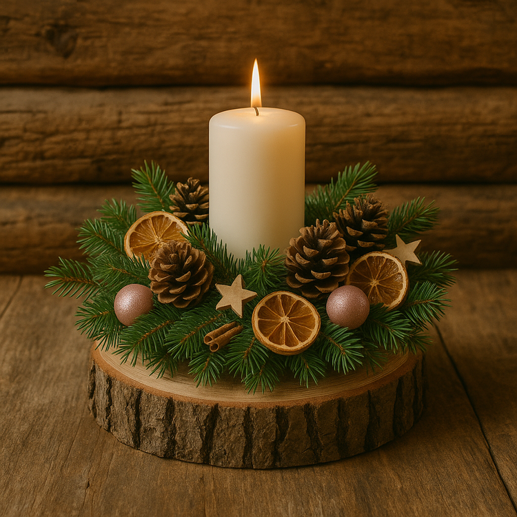 Weihnachtsdekoration aus Holz, Holzsterne 3 cm-12 St./Pack