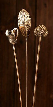 set of plants on stick- Gold