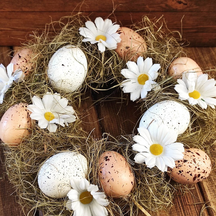 Spring jute wreath 25 cm 