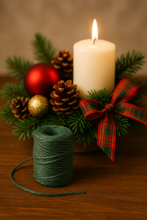 Green cotton string 100g approx. 40 m