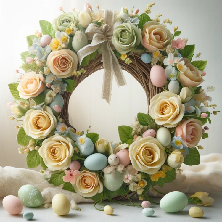 DIY ozdoby kremowożółte róże główki średnica 12 cm 4 szt/op