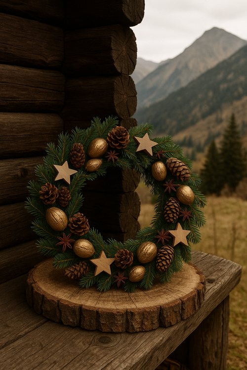 Amrakugeln, Mischung, 12 Stck, braun gold