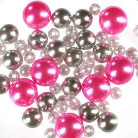 Original set (K) pearls 50 g ca. 250 pcs. silver-white-pink