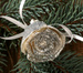 Christmas tree decorations of hand-made sola flowers 6 pcs / pack