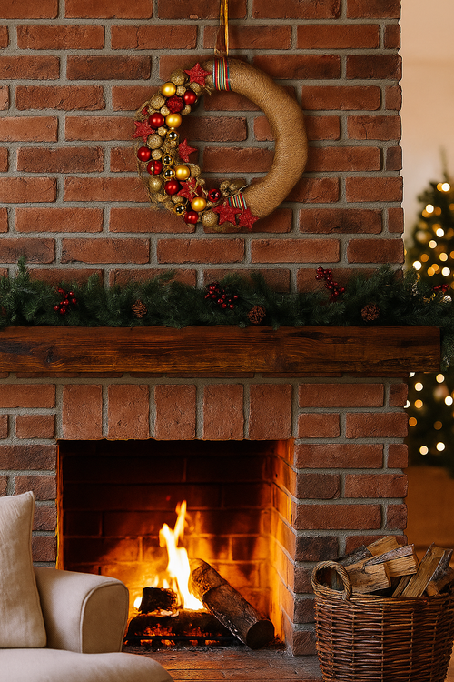 Christmas wreath Gold Christmas 25-30 cm