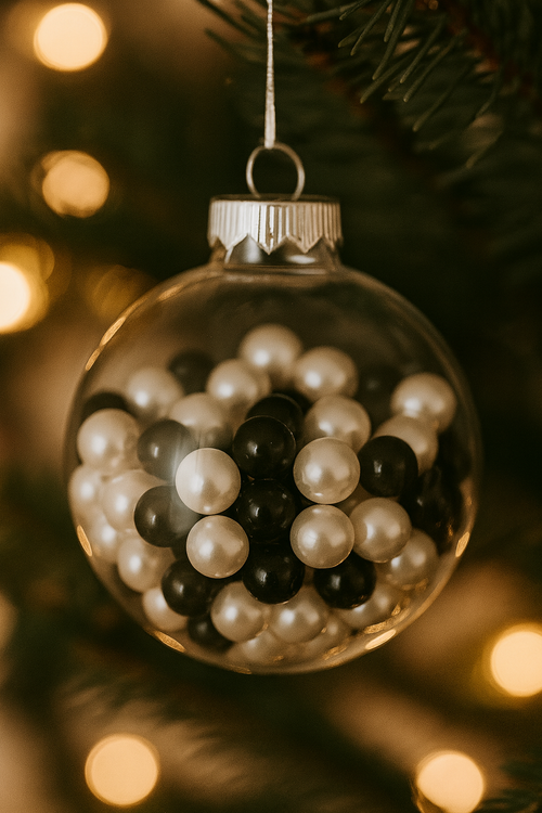 Perlen, Zierperlen 50g schwarz und weiß 