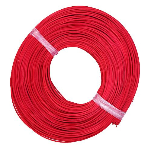 Rattan in der Rolle Dicke 2 mm 100 g rot