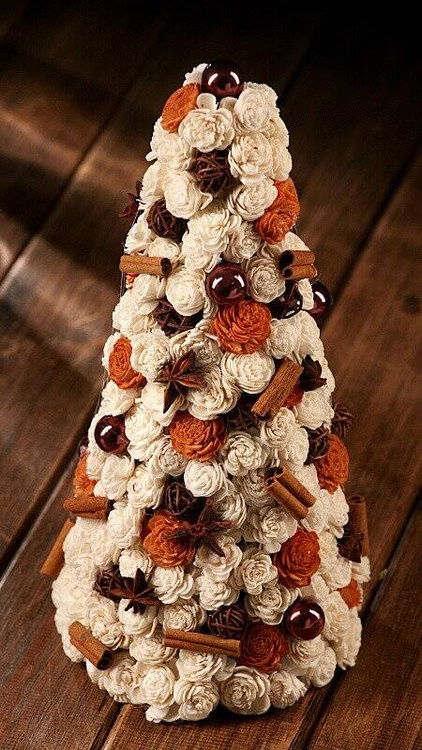 Dried salt flowers 45-50 pcs / pack - natural browns