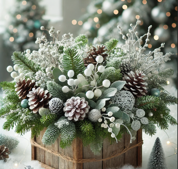 Set of green plants