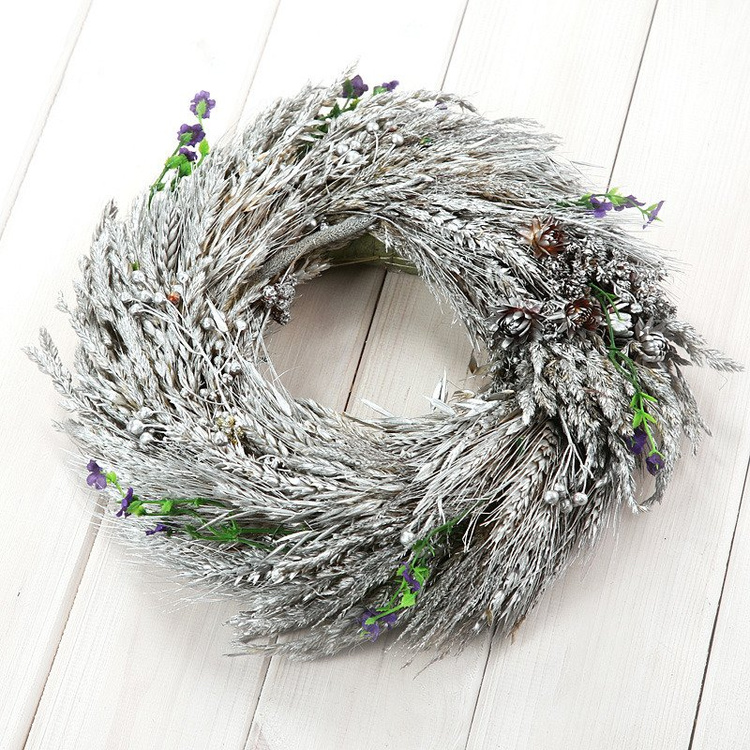 Rustikaler Kranz aus Gras 30-35 cm
