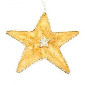 Goldene Organza Stern 25 cm