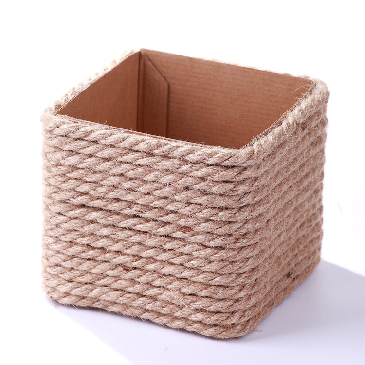 Sponge for dry and artificial plants in a jute 130/130 mm container, eco design 