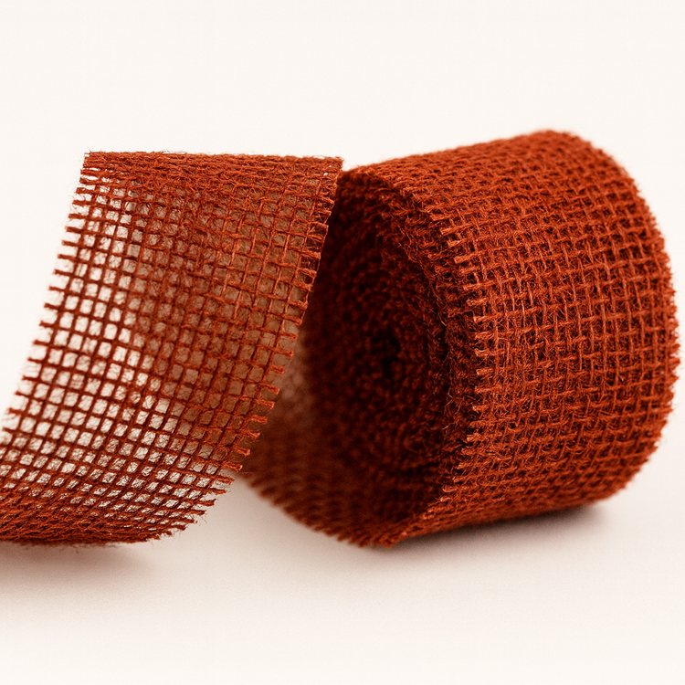 Jute ribbon 5 cm / 5 m brown